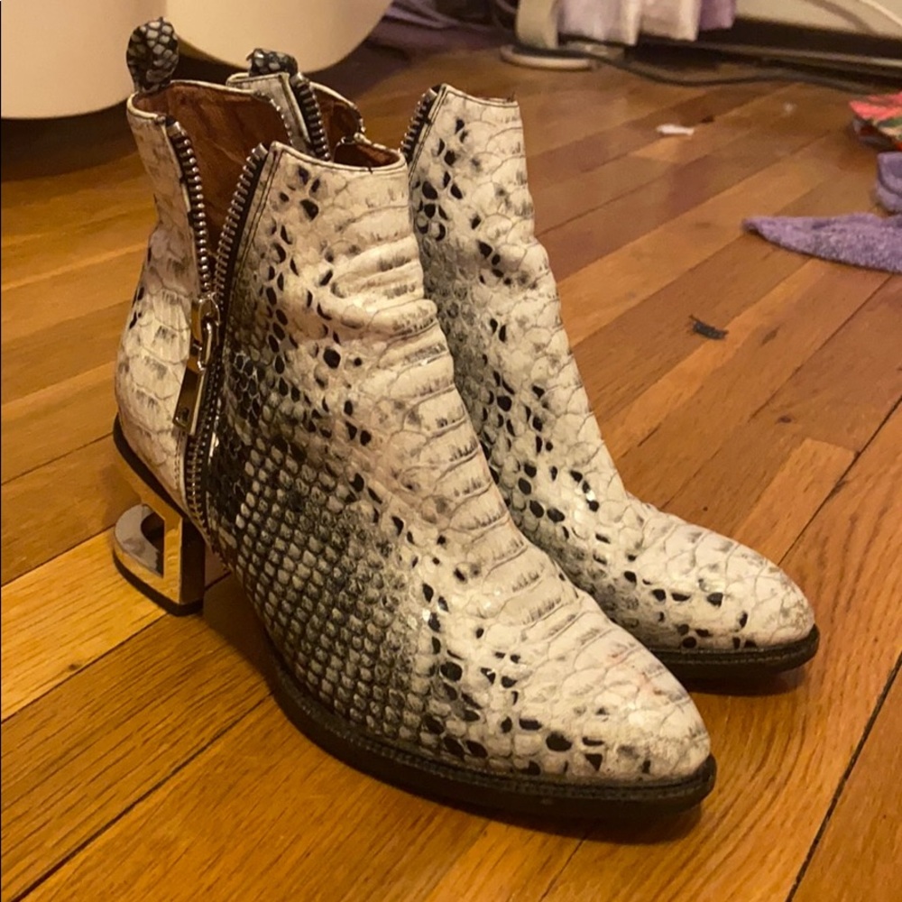 Jeffrey Campbell snake skin bootie